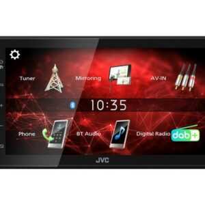 JVC KW-M27DBT 2-DIN Autoradio Digital Media Receiver 6,8-Zoll Autoradio (Digitalradio (DAB), FM-Tuner, Bluetooth Audio und Freisprechen, iPhone und Android Steuerung)