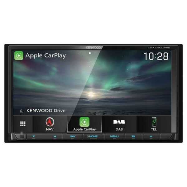 KENWOOD Kenwood DNX7190DABS 7" 2-DIN Navigation CD/DVD Apple CarPlay, Android- PKW-Navigationsgerät (CityNavigator Europe NTU komplett Europa mit 3 Jahren kostenlosen Updates ab Erstaktivierung, 3 Jahre kostenlos ab Erstaktivierung, 3 Jahre kostenlose Kartenupdates, Soundprozessor, 4x50W MOSFET)