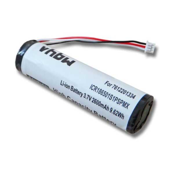 Li-Ion Akku 2600mAh (3.7V) kompatibel mit Navigation, gps Blaupunkt Travelpilot Lucca 5.2 Ersatz für 7612201334, ICR186501S1PSPMX,