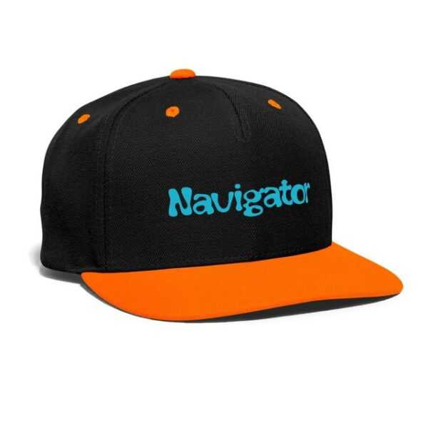 Maritimia Baseball Cap Navigator Cap Club-Edition - Schwarz/Neonorange