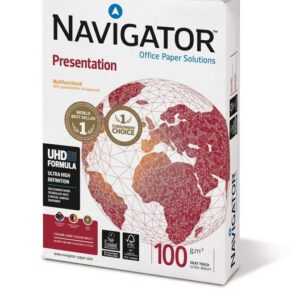 NAVIGATOR Aktenordner Navigator 82437AH10B Presentation - A5, 100 g/qm, weiß, 500 Blatt