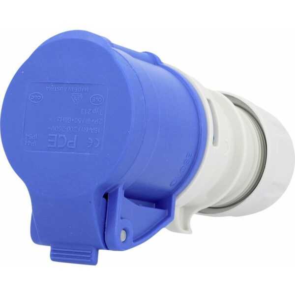 Pce Caravan-CEE-Kupplung 3-polig 16A blau Adapterstecker