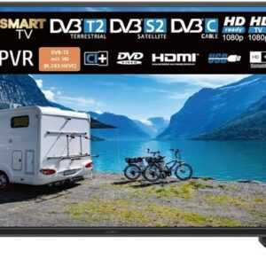 Reflexion LDDW40i LED-Fernseher (100,00 cm/40 Zoll, Full HD, Smart-TV, DC IN 12 Volt / 24 Volt, Netzteil 230 Volt, Fernseher für Wohnwagen, Wohnmobil, Camping, Caravan, mit integriertem DVD-Player)