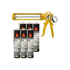 Sika - Caravan Pack - 6 flex 522 Caravan Mastic Kleber 300ml - MK2 evo Handpistole 300ml - Blanc