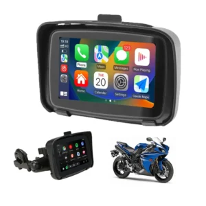 Waterproof External Portable 5" IPS Touch Screen Motorcycle Navigator GPS Wireless CarPlay and Android Auto