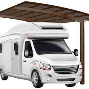 Ximax Einzelcarport "Portoforte Caravan Typ 60", Aluminium, 254,4 cm, braun