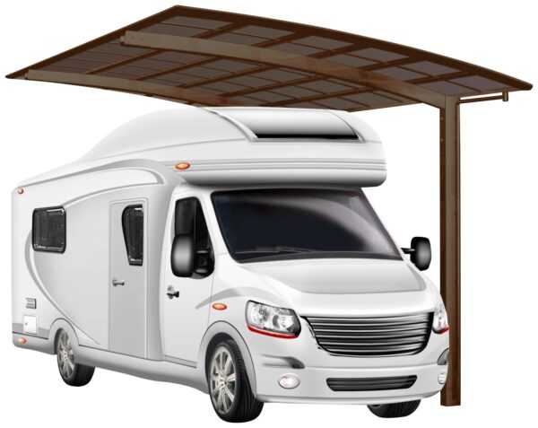 Ximax Einzelcarport "Portoforte Caravan Typ 60", Aluminium, 254,4 cm, braun