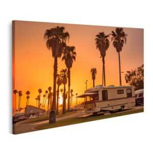 islandburner Leinwandbild Rv Caravan Camper Campingplatz Sunset Park Site Palm Trees H Bilder