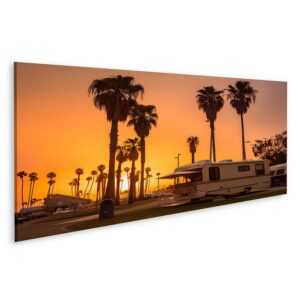 islandburner Leinwandbild Rv Caravan Camper Campingplatz Sunset Park Site Palm Trees H Bilder