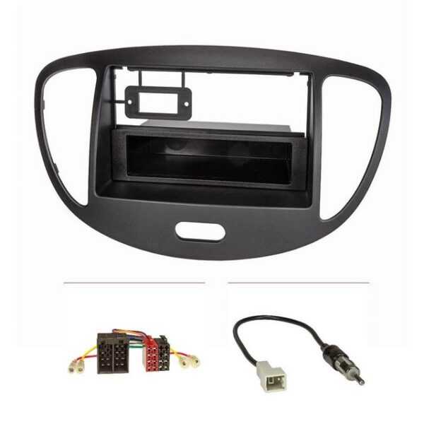 tomzz Audio Doppel DIN 1DIN Radioblende Set passt für Hyundai i10 Bj.2008-2013 sch Autoradio