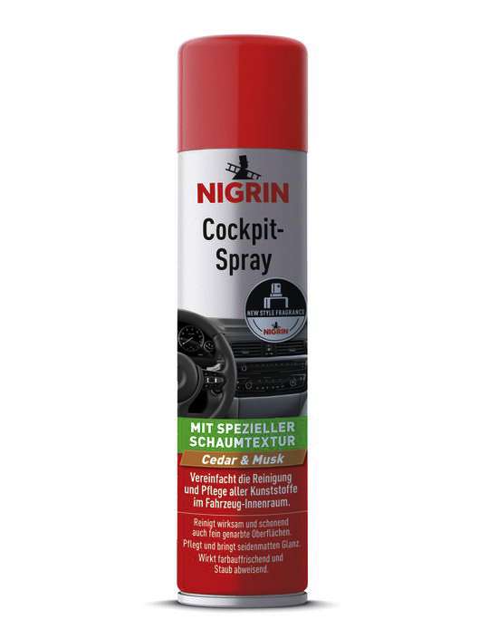Nigrin New Style Fragrance Cockpit Spray – Cedar & Musk 400 ml