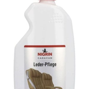 NIGRIN Leder-Pflege schützt alle Glatt- und Kunstlederarten. Das Material bleibt damit geschmeidig und unempfindlich gegen Rissbildung. Das Produkt hinterlässt keine fettige Schicht auf der Oberfläche. Somit ist sie besonders geeignet für Sitzflächen.  Reinigt sanft