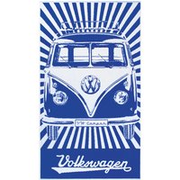 VW Collection T1 Bulli Strandtuch 160 x 90 cm Blau / Weiß - Outdoorzubehör EAN:0600514904094