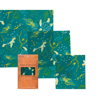 Bees Wrap Bienenwachstuch 3er-Pack gemischt Ocean Print  - Behälter von BeesWrap EAN:0854016005258