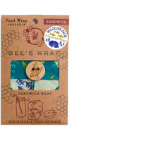 Bees Wrap Bienenwachstuch für Sandwiches 2er-Pack Wildlife Limited - Behälter von BeesWrap EAN:0854016005265