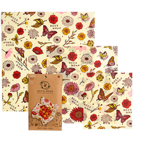 Bees Wrap Vegan Pflanzenwachstuch 3er-Pack gemischt Meadow Magic  - Behälter von BeesWrap EAN:0854016005500