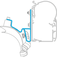 Dometic VW T5 California Adapter 2 teilig  - Markisenadapter EAN:4000907014267