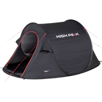 High Peak Vision 3 Einfachdach 3 Personen Pop Up Wurfzelt schwarz - Wurfzelte EAN:4001690102902