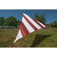 Bent Sonnensegel Zip-Canvas Orient Design Weiß gestreift/RV Rot - Pavillons & Tarps EAN:4001690502177