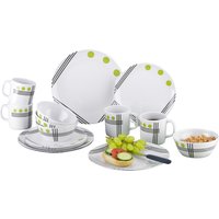 Berger Dots Melamin Geschirr-Set 16 teilig grün - Kunststoff und Melamin Geschirr-Sets EAN:4036231042324