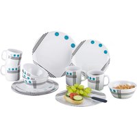 Berger Dots Melamin Geschirr-Set 16 teilig blau - Kunststoff und Melamin Geschirr-Sets EAN:4036231070136