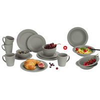 Berger Kynne Geschirr-Set & Suppenteller grau - Kunststoff und Melamin Geschirr-Sets EAN:4036231084638