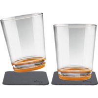 silwy® Tritan-Magnetgläser mit Untersetzer 2er Set  (250 ml) Orange - Gläser EAN:4260439970107