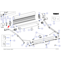 Thule Endplatte  (links) passend zu Omnistor 8000 - Ersatzteile Zelte & Markisen EAN:5415182023313