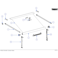 Thule Halterung  (Teleskoparm und Spannstange) - Ersatzteile Zelte & Markisen EAN:5415182025515