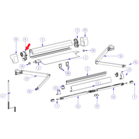 Thule Endplatte links inkl. Kurbelwerk passend zu Thule Omnistor 5102 - Ersatzteile Zelte & Markisen EAN:5415182025638