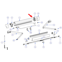 Thule Stützfuß Befestigung Front passend zu Omnistor 5002 / 5003 / 6200 / 9200 - Ersatzteile Zelte & Markisen EAN:5415182027502