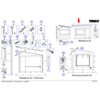 Thule Fensterstange passend zu Thule Safari Room / Residence - Ersatzteile Zelte & Markisen EAN:5415182038249