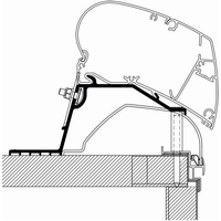 Thule Markisen-Adapter Dach Hobby Baujahr 2014 - 2023 - Markisenadapter EAN:5415182040501