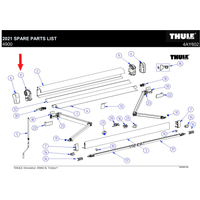 Thule Endplatte (links)  - Ersatzteile Fahrzeug EAN:5415182042420