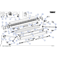 Thule Endkappen Motor 2 Stück links und rechts für Markise Omnistor 6300 12 V - Farbe Eloxiert Thule Ersatzteilnummer 1500603348 - Ersatzteile Zelte & Markisen EAN:5415182047760