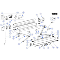 Thule Stecker- und Getriebeabdeckung für Markise Omnistor 5200 12 V - Farbe Weiß Thule Ersatzteilnummer 1500603198 - Ersatzteile Zelte & Markisen EAN:5415182054270