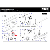 Thule Rändelmutter (mit Schraube 90mm) - Ersatzteile Fahrzeug EAN:5415182073707