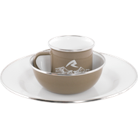 Robens Tongass Single Emaille-Set 3-tlg. mit Teller / Suppenteller / Tasse - Trekkinggeschirr EAN:5709388135322