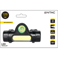 Entac Stirnlampe mit eingebautem Akku 3 Watt - LED Campingleuchten EAN:5999097984360