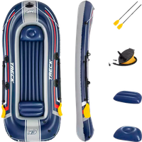 Bestway Hydro Force Treck X3 Schlauchboot Set 5 teilig für 3 Erwachsene und Kind 307 x 126 x 39 cm - Schlauchboote