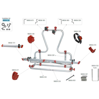 Fiamma Montagesatz passend für Carry Bike Caravan XL A Pro 200 - Fiamma Ersatzteilnummer 98656-197 - Ersatzteile Fahrzeug EAN:8004815057671