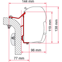 Fiamma Hymer Van/B2 Markisenadapter für Fiamma F45 350 cm - Markisenadapter EAN:8004815079239