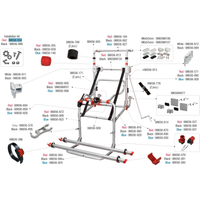 Fiamma Montagesatz passend für Carry Bike Lift 77 / Lift 77 E-Bike - Farbe Rot Fiamma Ersatzteilnummer 98656-354 - Ersatzteile Fahrzeug EAN:8004815079406