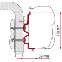 Fiamma Markisenadapter Hymercamp Wandmontage 300 - Markisenadapter EAN:8004815094058