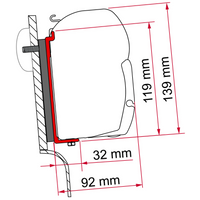 F45 Kit High Roof Adapter Westfalia - Markisenadapter von Fiamma EAN:8004815147211