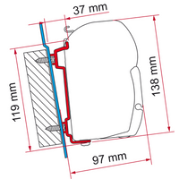 Fiamma Markisenadapter Ford Transit Wandmontage - Markisenadapter EAN:8004815217457