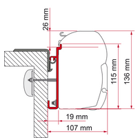 Fiamma Kit Rapido Serie 9 Halterung für F45 - Markisenadapter EAN:8004815217907