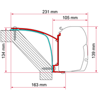 Fiamma Kit Laika Ecovip 07 Markisenadapter für Fiamma F45 - Markisenadapter EAN:8004815218744