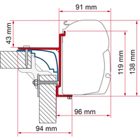 Fiamma Adapter Laika Ecovip Markisenadapter für Fiamma F45 - Markisenadapter EAN:8004815218768