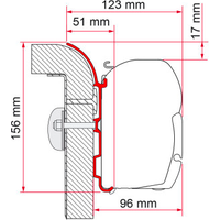 Fiamma Kit Bürstner Markisenadapter für Fiamma F45 - Markisenadapter EAN:8004815222352